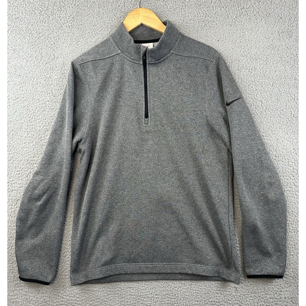 Nike Sweater Mens Small Gray Therma-FIT Victory 1/4-Zip Golf Top DN1947-010